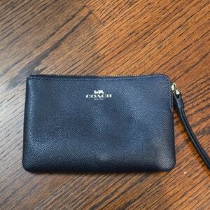 Coach Midnight Blue Textured Wristlet